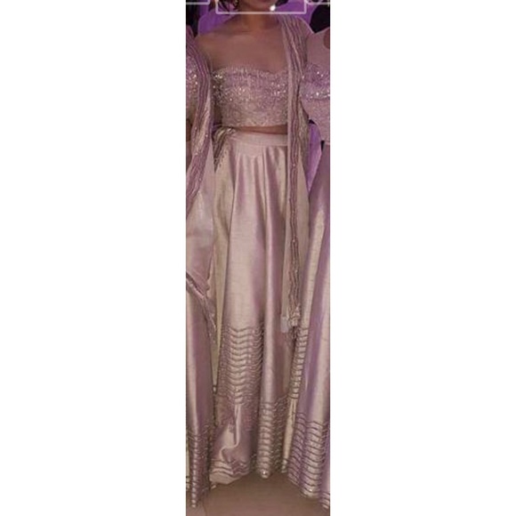 Wedding Embroidered Top & Lehenga Set - Picture 4 of 14